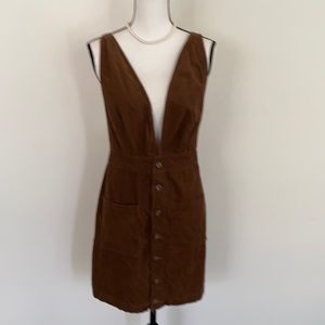 Rewash Brown Button-Down Dress